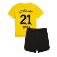 Borussia Dortmund Donyell Malen #21 Domaci Dres za djecu 2023-24 Kratak Rukav (+ Kratke hlače)
